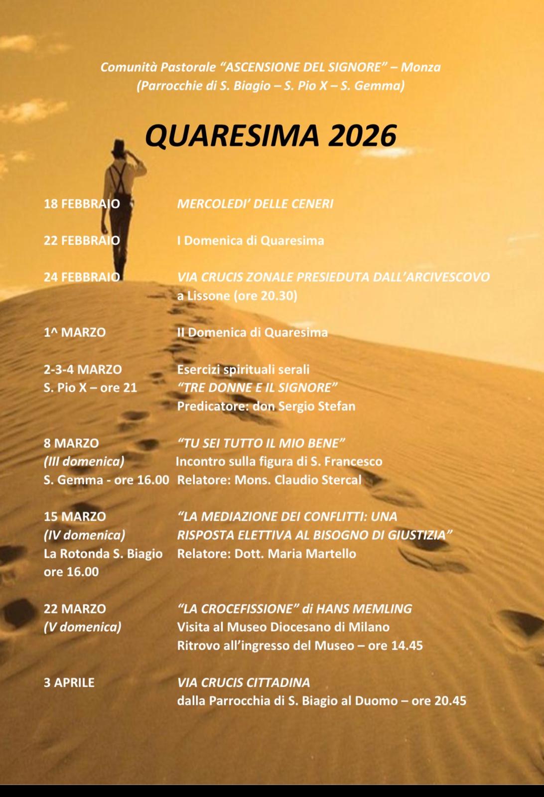 Programma Quaresimale