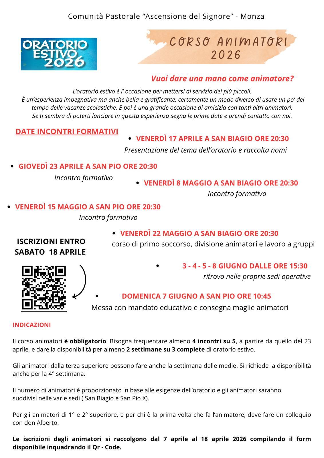 Corso Animatori 2026
